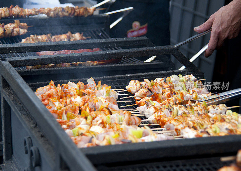 schaschlik meat on sticks - Schaschlikspieße